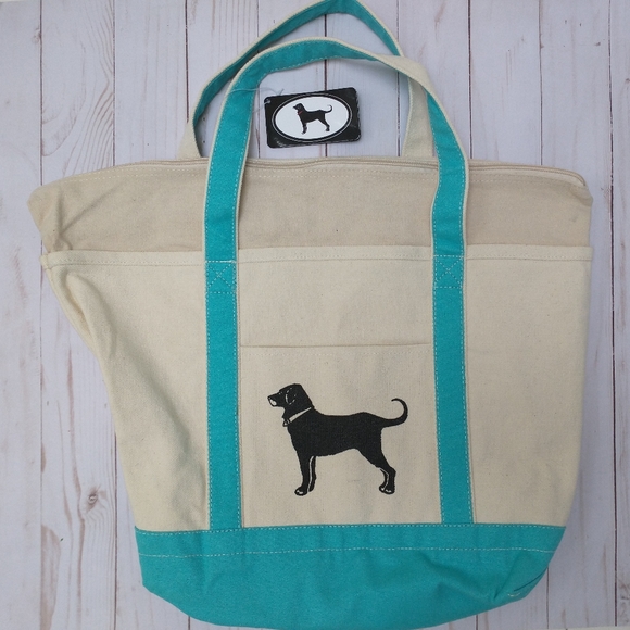 The Black Dog Handbags - The Black Dog Classic Canvas Tote, NWT